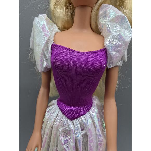 Vintage 1989 My First Princess Barbie Original White Iridescent Gown - Picture 3 of 8